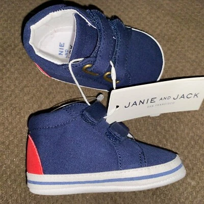 Janie and Jack BABY HERRINGBONE на шнуровке обувь Sz 3-6 месяцев - Изображение 1 из 2