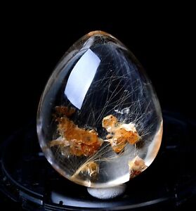 157.75ct Natural Gold Hair Rutilated "Stone Inside Stone"Quartz Crystal Pendant