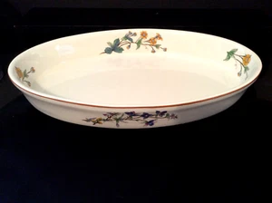 Citation Woodhill Oval Baker Casserole Dish White Yellow Floral - Picture 1 of 10