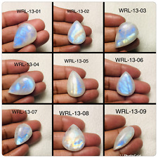 Rainbow Moonstone Pear Shape Gemstone Cabochon-WRL-13