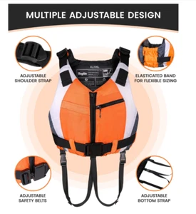 Adult Swim Vest, XS, Adjustable Safety Strap, Kayaking Snorkeling Water Sports - Picture 1 of 6