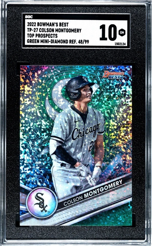 2022 Bowman's Best Colson Montgomery Green Mini-Diamond Refractor /99  SGC 10 - Image 1 of 1