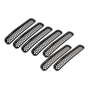 7Pcs/Set For Jeep Wrangler TJ Front Grille Cover Trim Insert Mesh Grill Shell - Picture 1 of 10