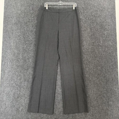 Lafayette 148 New York Pants Women's 10 Gray Wool Blend Dress Menswear Straight - Image 1 of 4