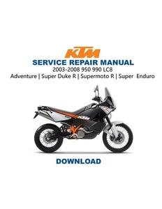 KTM 950 990 LC8 2003-2008 manual de reparación de servicio | PDF - DESCARGAR - Imagen 1 de 17