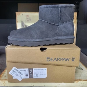 BEARPAW Women's Alyssa Wide Graphite Boots 2130W 060 Size 7 Width: M - Picture 1 of 17