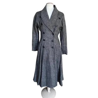 De Colección NEWPORT NEWS Mujer Eduardiano Columpio Vestido Abrigo Chaqueta Doble Pecho Talla 6 Foto 1 de 4