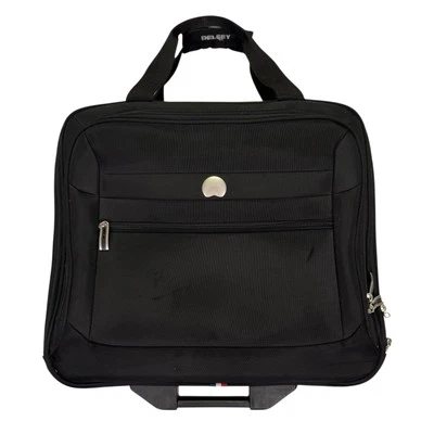 Delsey 16” Carry On Wheeled Rolling Small Travel Bag Luggage Black w/ Handle - Image 1 of 4