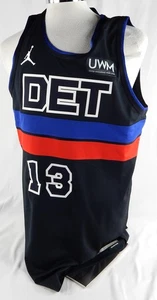 2022-23 Detroit Pistons James Wiseman #13 Game Issued Black Jersey Statement 52 - Picture 1 of 9