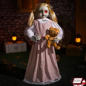 Halloween Animatronic Doll Scary Motion Prop Haunted Party Decor Creepy Display - Picture 1 of 7