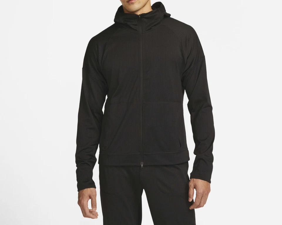 NIKE YOGA DRI-FIT FULL-ZIP LIGHTWEIGHT HOODIE BLACK FB7778-010 XXL 2XL