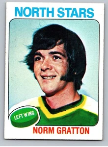 1975-76 Topps Hockey Set-Break #34 Norm Gratton North Stars *WSC* - Foto 1 di 2