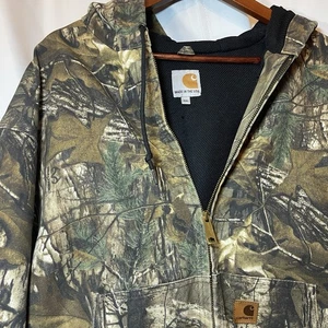 Chaqueta Camuflada Carhartt Realtree De Colección con Capucha J220-977 Para Hombre Talla 2XL HECHA EN EE. UU. - Imagen 1 de 10