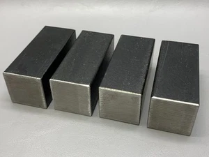 Lot of 4 - 1-1/4” x 3” Blacksmith Hardy Shanks or Posts A36 Steel Painted Black - Picture 1 of 6