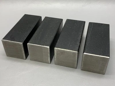 Lot of 4 - 1-1/4” x 3” Blacksmith Hardy Shanks or Posts A36 Steel Painted Black - Image 1 of 4