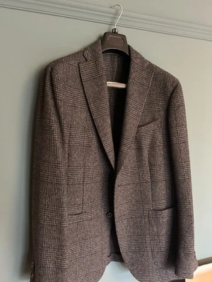 Chaqueta Boglioli, K, cuadros gris oscuro Glen, talla 50 - ¡impresionante! Foto 1 de 4