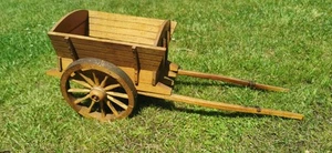 LARGE FARMER FARM COUNTRYSIDE SHIRE HORSE ANIMAL WAGON TRAP HAY CART - Picture 1 of 18