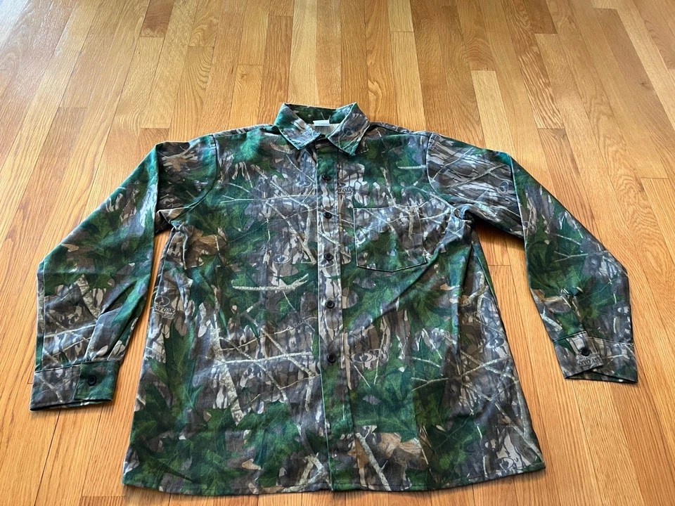 Camisa Roble Mossy YOUTH XL Hoja Sombra Manga Larga Abotonada Hecha en EE. UU. (C) De Colección Foto 1 de 4
