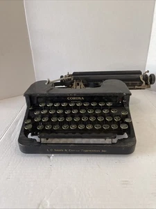 Máquina de escribir portátil LC Smith & Corona Silent Flat Top 1934 de colección - Imagen 1 de 8