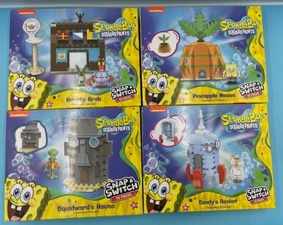 (4) Nickelodeon SpongeBob SquarePants & Friends Building Blocks Sets NEW - Image 1 of 2