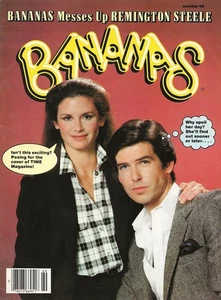 BANANAS MAGAZINE-#69-1984-REMINGTON STEELE-CLASSIC MOVIE HORRORS-HUMOR MAGAZINE - Picture 1 of 3