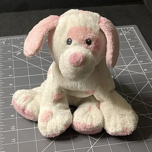 Ty Pluffies Baby Pink White Puppy Dog Plush Stuffed Animal Toy 2010 No Paper Tag - Picture 1 of 8