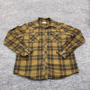 Tecovas Hemd Herren Large grün kariert Western Pearl Snap Langarm Flanell - Bild 1 von 10