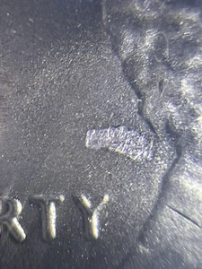 2025 P Lincoln Cent Penny Struck Through Object Obverse by LIBERTY Error Coin - Picture 1 of 6