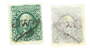 MOLTI EFO,Scott 89, 10c,E Grill,iniziali PENNA,CARTA MOLTO SOTTILE,vedi descrizione - Foto 1 di 1