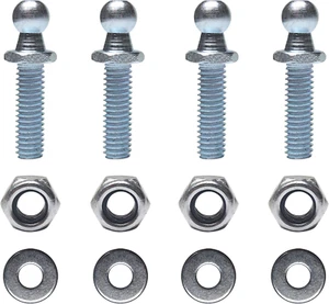 4 Pair 10Mm Ball Studs with Hardware Lock Nuts Washers 5/16-18 Thread X 1" Long  - Picture 1 of 12