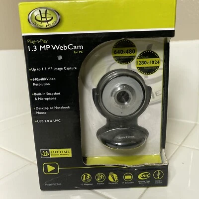 Gear Head Webcam 1.3 MP Webcam PC Laptop Plug-n-Play Video Picture WC7401  - Image 1 of 4