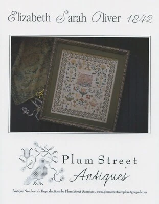 Plum Street Samplers - Elizabeth Sarah Oliver 1842 - Image 1 of 2