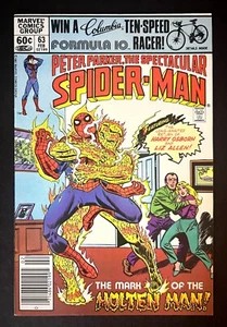 Peter Parker The Spectacular Spider-Man #63 Hi-Grade Molten Man Marvel 1982 - Picture 1 of 2