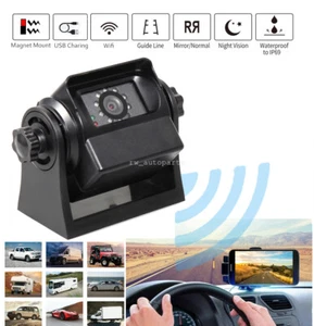 WiFi Magnetic Mount Wirelss Back Up Camera for Android Smartphone RV Truck Van - Picture 1 of 10