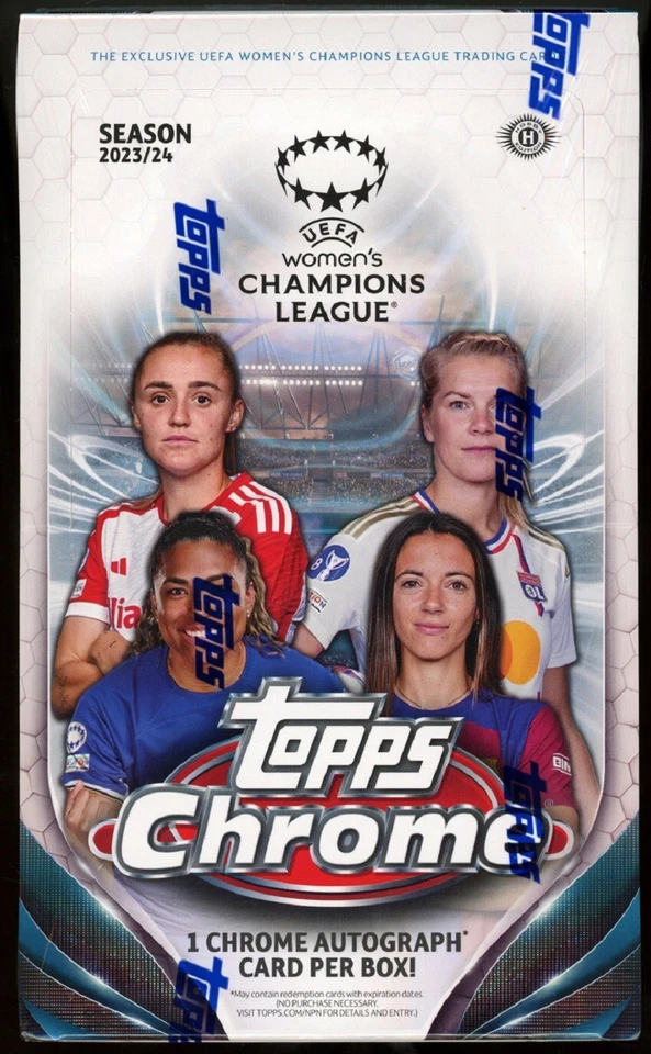 2023-24 Topps Chrome UEFA Women's Champions League Soccer Hobby Box - Factory Se - Image 1 of 1
