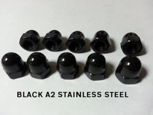 PACK DE 10 TUERCAS DOMO ACERO INOXIDABLE NEGRO M3 A2 Acero Inoxidable - Imagen 1 de 3