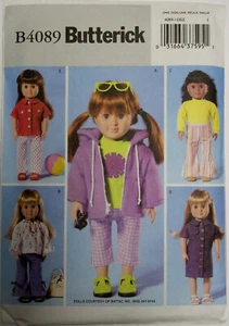 18 Inch Doll Clothes  Butterick 4089  Paper Sewing Pattern NIP - Picture 1 of 2