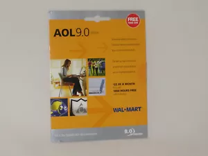 RARE AOL 9.0 OPTIMIZED 2003 ORANGE AND SILVER DIAL UP CD 1000 Hours Free - Picture 1 of 2