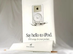 Original 2001 Apple iPod Launch Poster / Banner 150cm hoch - kultig! - Bild 1 von 8