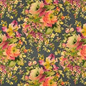 Covington MACBETH Aquarell Blumenmuster ASCHENMOKE Wohnkultur Vorhänge Stoff BTY - Bild 1 von 7