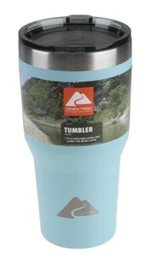 Bicchiere 32 oz Ozark Trail blu marrone doppia parete sigillato sottovuoto acciaio inox - Foto 1 di 7