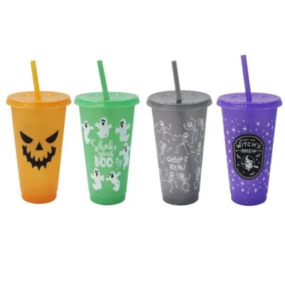 Way To Celebrate Halloween Glow In The Dark Tumblers, 4 Pack, Assorted 25oz - Image 1 of 4