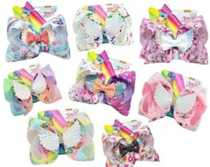 Jojo 8" Unicorn Bows with Angel Wings - Picture 1 of 16
