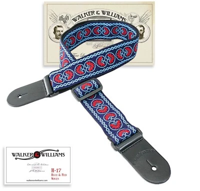 Correa Walker & Williams Vintage Serie 60’s Estilo H-17 Hootenany Azul y Rojo Foto 1 de 4