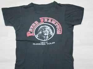 Vintage 1970's Peter Frampton Concert T Shirt (S) Superbowl of Rock 1977 Seeger - Picture 1 of 9
