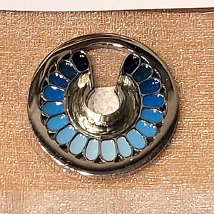 NEW MI MONEDA TRO 40 M Silver Tropical Pacific Blue Triangle Cut Crystal MEDIUM - Picture 1 of 7