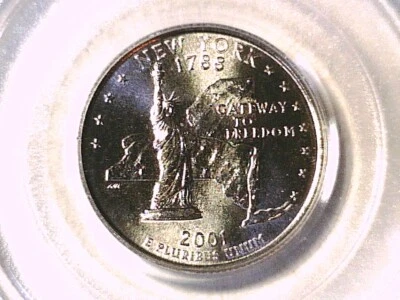 2001 P Washington State Quarter PCGS MS 66 New York 71147158 - Image 1 of 3