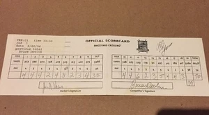1996 Brickyard Crossing Bruce Devlin Official Scorecard Round 1 Signed Jim Albus - Picture 1 of 4