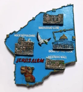 Fridge Magnet from Israel JERUSALEM 6.5 cm x 7 cm Resin 3D - Picture 1 of 1