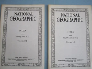 1972 National Geographic INDEX Jan.-June & July-Dec. - Vol. 141 & Vol. 142 - Picture 1 of 3